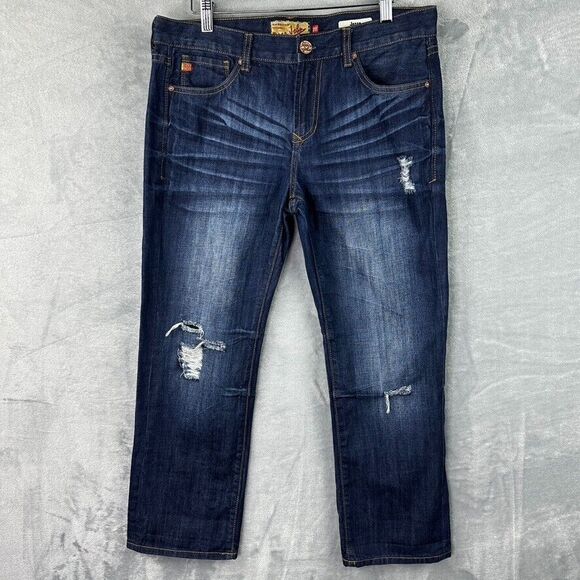 dear john‎ jeans womens jesse boyfriend blue cotton denim size 28 - Picture 1 of 11